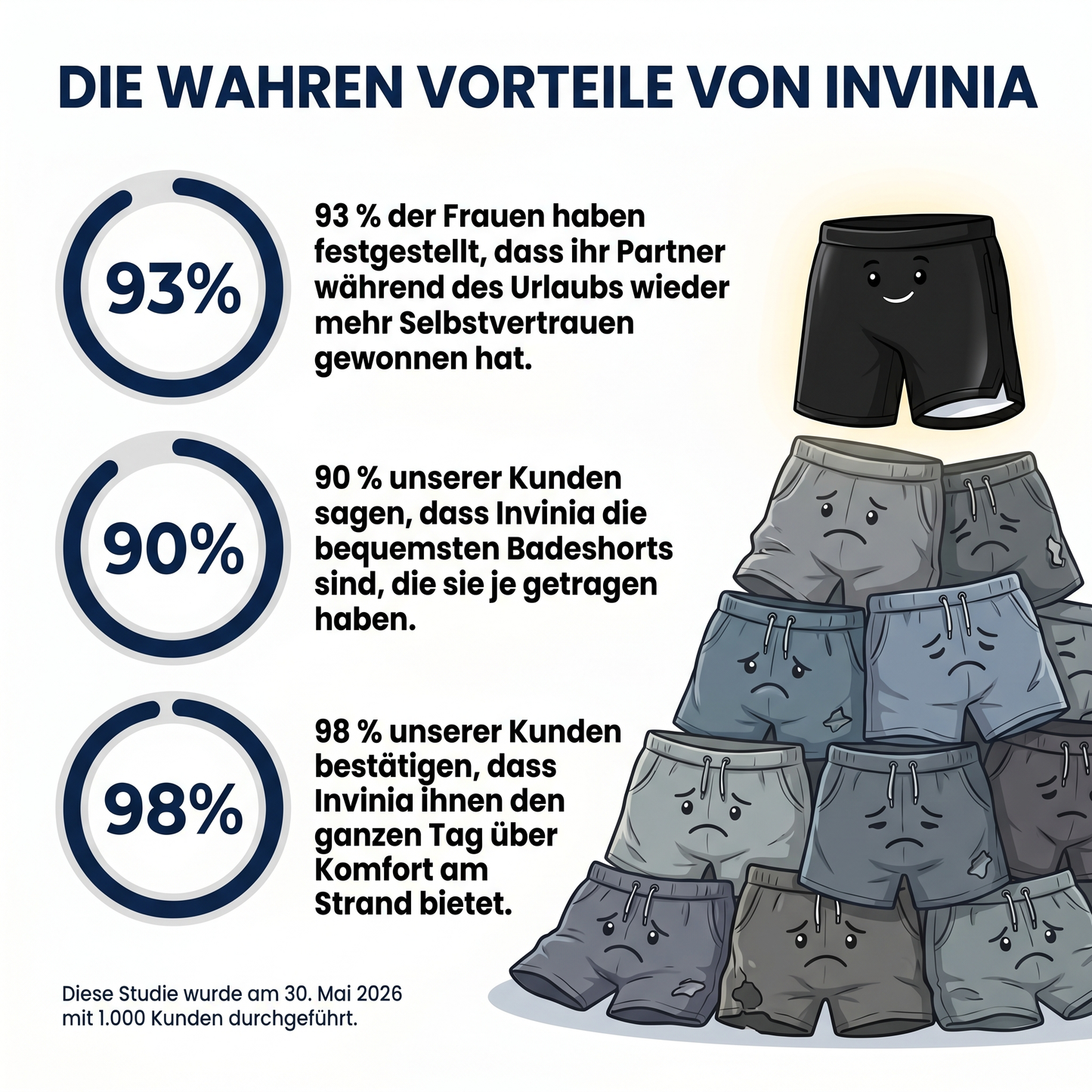 Invinia 2in1 Badeshorts